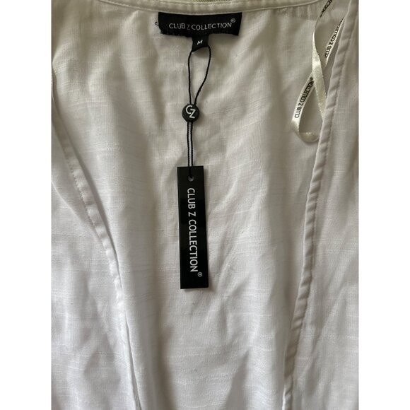 💖Club Z Collection White Ruffled Kaftan Open Front Kimono - Picture 5 of 10